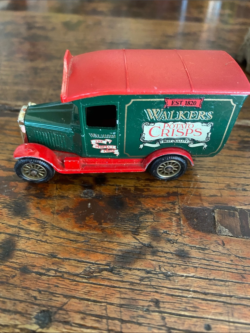 Vintage walkers crisps Delivery Van Toy - Red & Green
